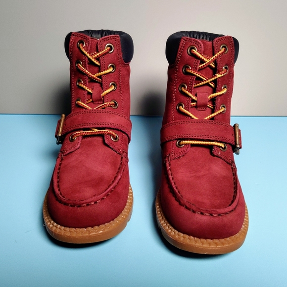Polo Burgundy Suede Child's Boots - Picture 3 of 8